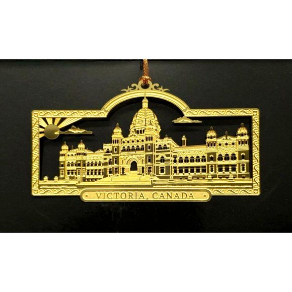Canada Ornament Brass Victoria Parliament Bldg British Columbia - Picture 1 of 7